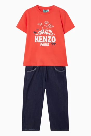 Contrast-Stitch Jeans