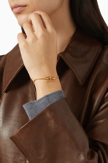 سوار مزين بحلية فضة إسترلينية مطلية ذهب عيار 14