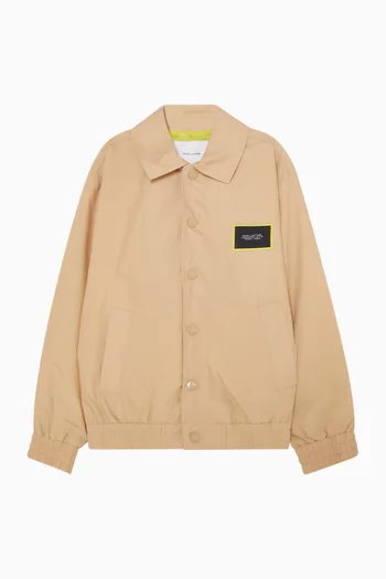 Logo Patch Buttoned Jacket