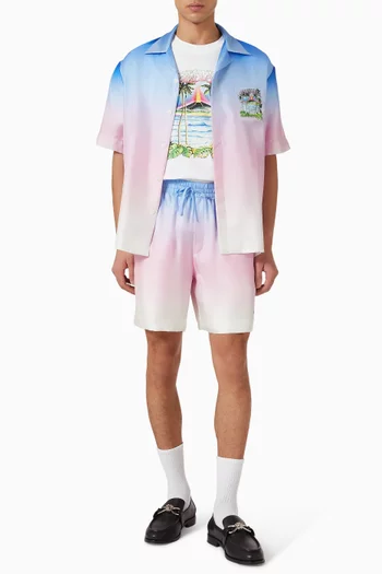 Volcano Gradient Shirt in Silk-twill