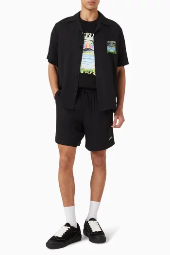 تي شيرت كلاسيكي بطبعة بركان قطن جيرسيه