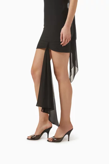 Sofia 95 Mules in Plexi & Leather