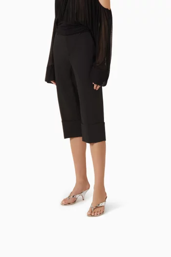 حذاء صوفيا مفتوح من الخلف بسيور بنمط ثونغ وكعب 70 مم جلد لامع