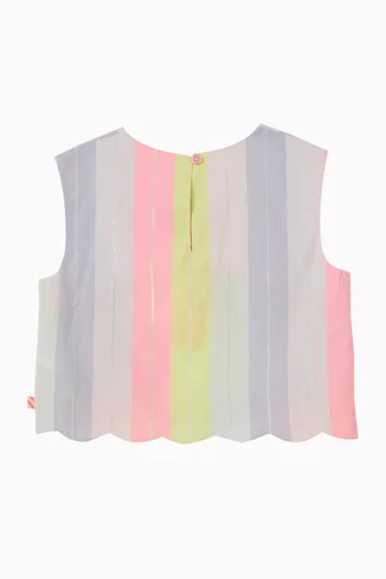 Striped Scallop Top