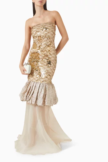Sequin-embellished Gown
