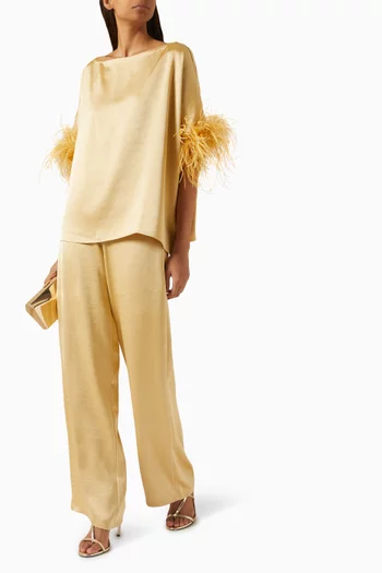 Straight-leg Pants in Viscose