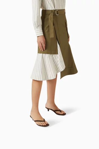 حذاء مفتوح آني بسيور رفيعة وكعب 35 شمواه