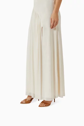 حذاء هالي مفتوح من الخلف بكعب 70 مم جلد