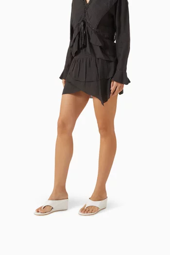 Swift 65 Thong Platform Sandals in Leather