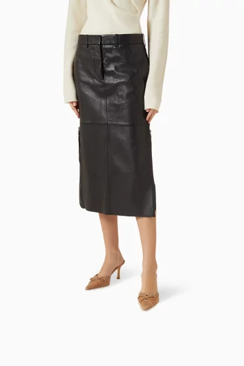 حذاء شاي مفتوح من الخلف بكعب 80 مم شمواه