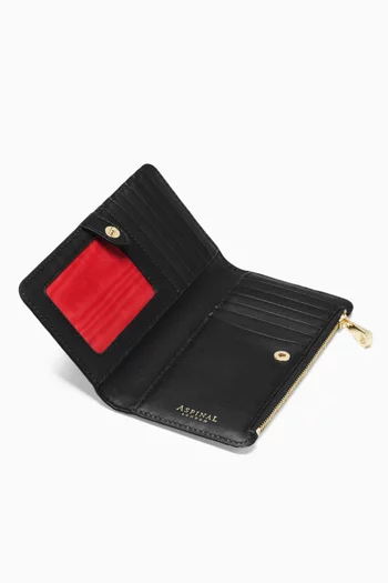 Large Mayfair Wallet in Patent Croc-embossed Leather
