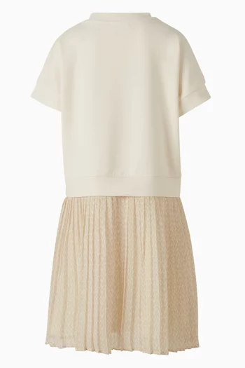 Pleated Sweatshirt Dress