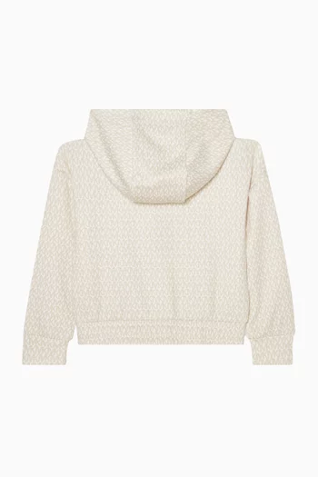 سويت شيرت بسحّاب وشعار الماركة