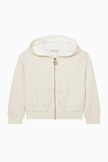 سويت شيرت بسحّاب وشعار الماركة