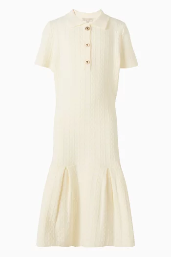 Pleated Polo Dress