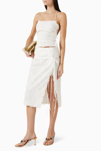 Elise Midi Skirt in Cotton