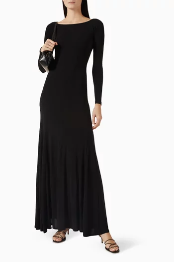 Vera Off-shoulder Maxi Dress in Jersey
