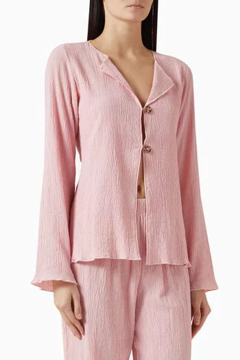 Malaika Crinkled Top in Cotton