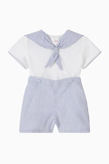 Antonio Sailor Collar Set in Cotton
