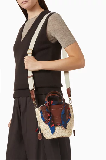 حقيبة هابانيرا حرير وجلد