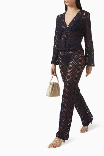 بنطال بلايا كروشيه