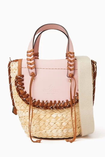 حقيبة هابانيرا تريك خوص وجلد