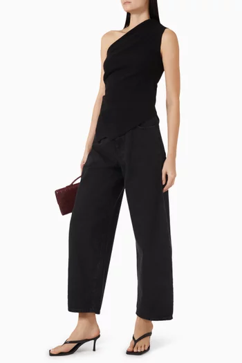 One-shoulder Top in Viscose Blend