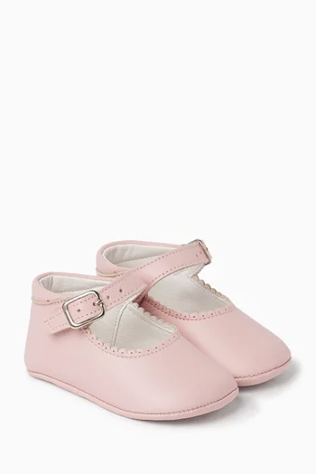 حذاء ماري جين جلد 