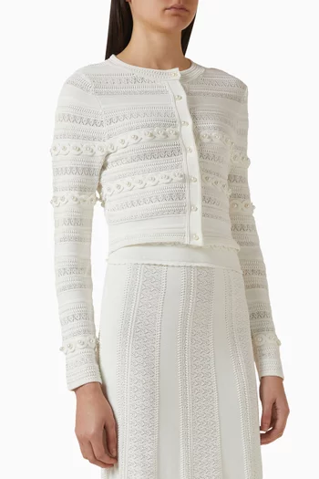 كارديغان لانيو منسوج مزيج فيسكوز