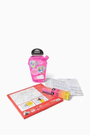 Supermarket Poster & Stickers Set