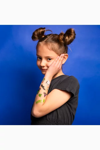 طقم ملصقات أظافر للحفلات وتاتو أشباح 