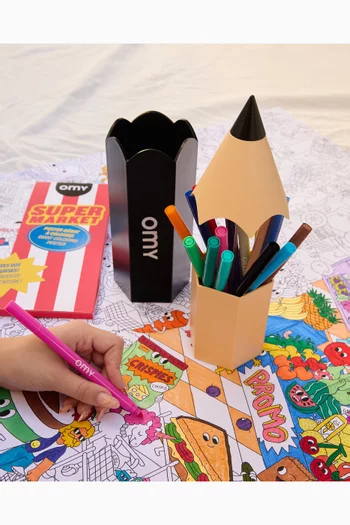 طقم أقلام ماركر سحرية وبوستر تلوين دبي 