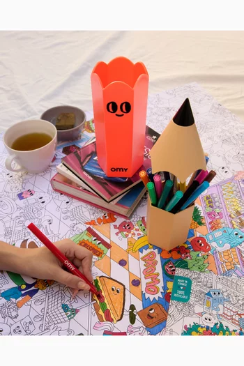 طقم أقلام ماركر سحرية وبوستر تلوين دبي