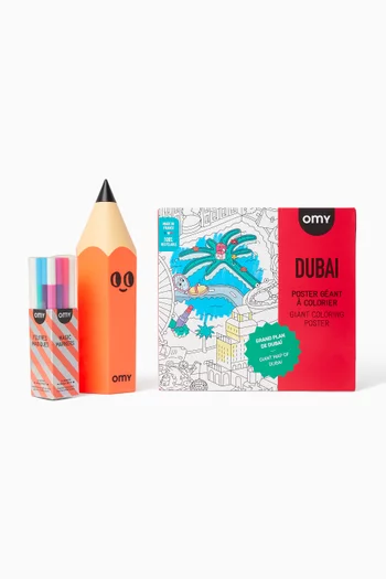 Dubai Colouring Poster & Magic Markers Set