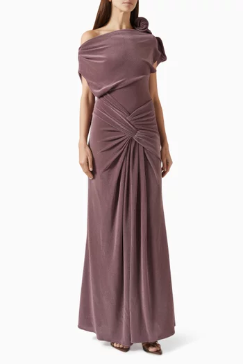 Fishtail One-shoulder Gown