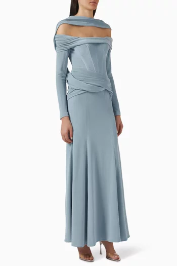 Off-shoulder Fishtail Gown