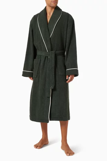 Shawl Collar Dressing Gown in Cotton-terry