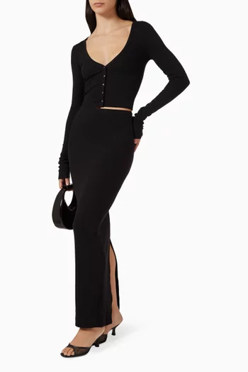 كارديغان قصير مزيج قطن