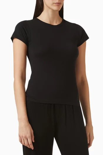 تي شيرت بفتحة رقبة مستديرة جيرسيه