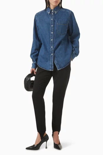 قميص بأزرار دينم