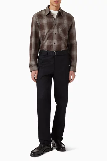 Checked Shirt in Brushed Cotton