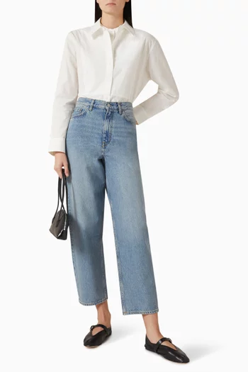 بنطال جينز ارتش دينم بقصة ساق تضيق عند الحافة