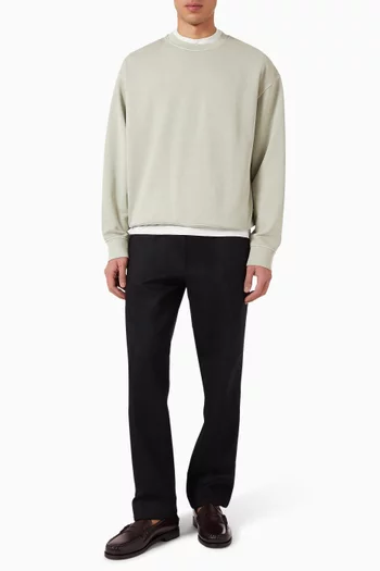 Sweatshirt in Washed Cotton