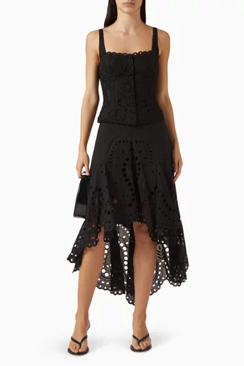 بلوزة نيروز بتطريزات إنجليزية مزيج قطن