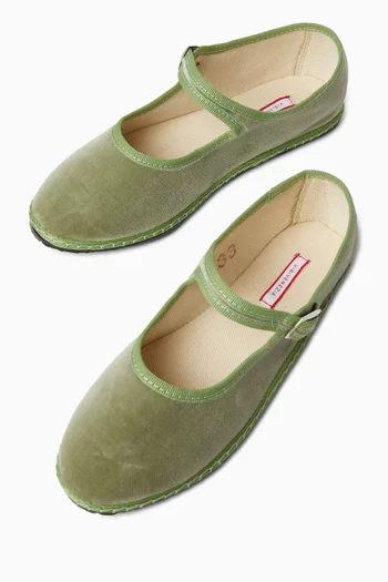 Ballerina Flats in Velvet