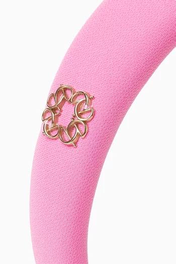 Logo Headband in Crepe