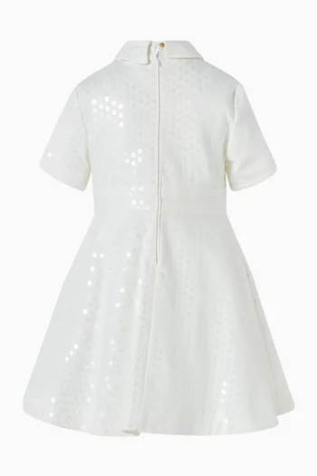 Sequin-embellished Shirt Dress in Denim