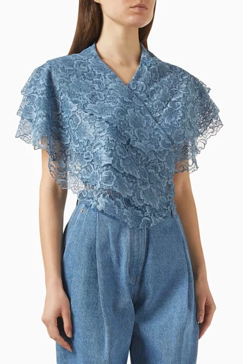 Sisilia Open-back Top in Lace