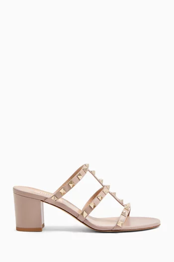 Rockstud 60 Mules in Leather