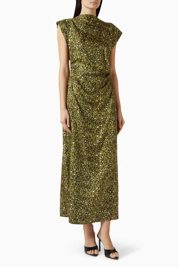 Animal-print Dress in Silk